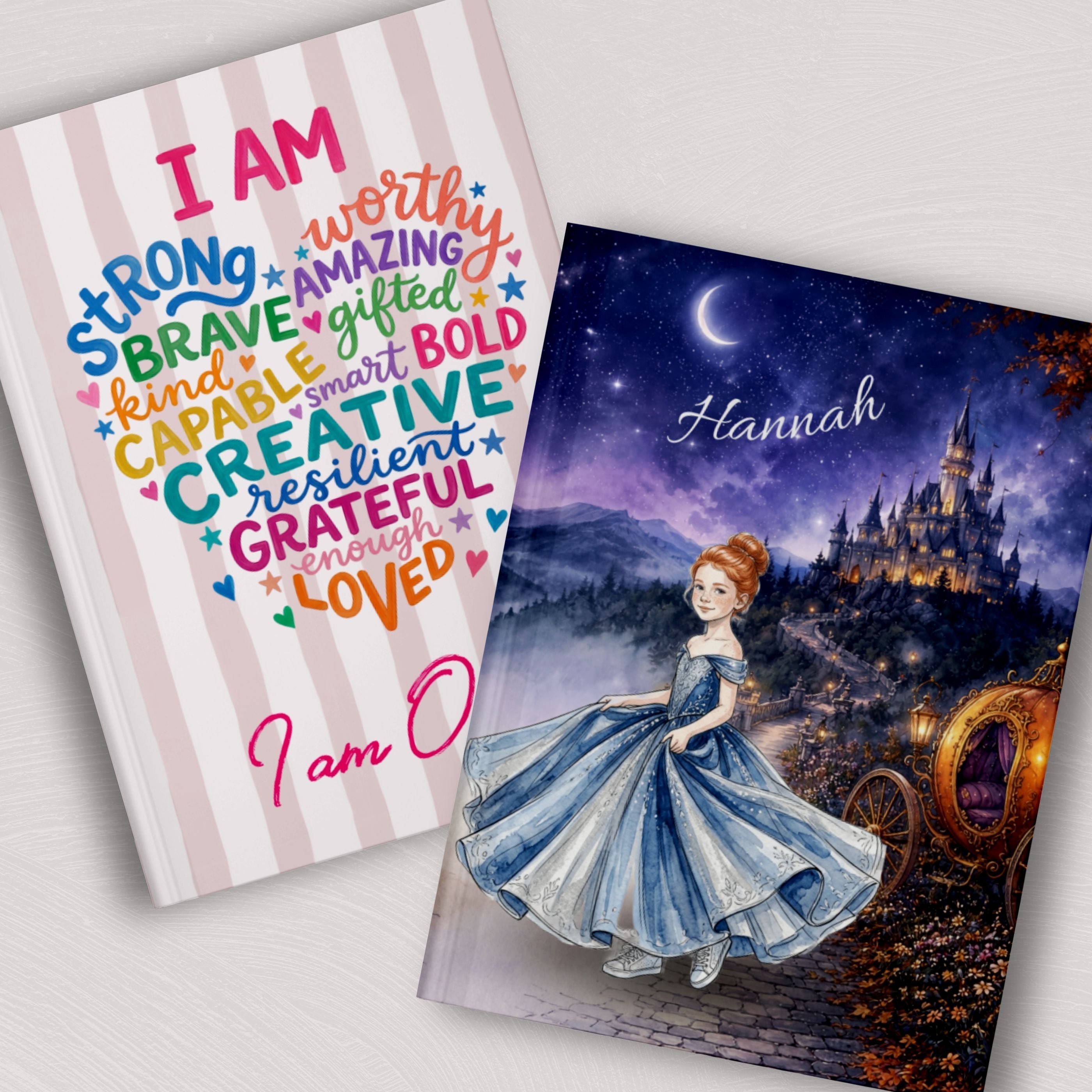 Kids and Teen Journals | Personalized Affirmation Journal for Teen Girls | Cute Custom Name Diary | Tween Birthday Gift