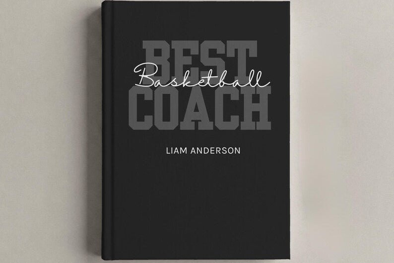 Basketball Coach Notebook - Personalized Coach Appreciation Journal - JOVILO
