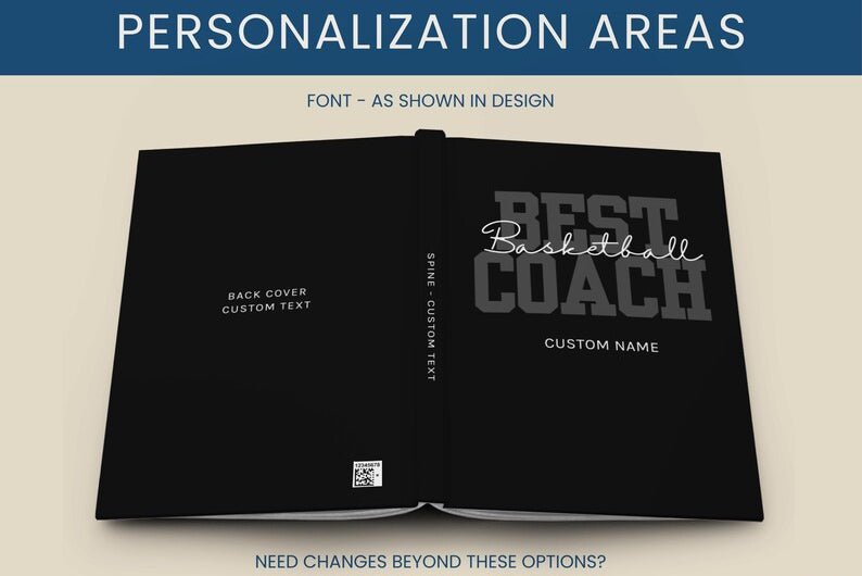 Basketball Coach Notebook - Personalized Coach Appreciation Journal - JOVILO