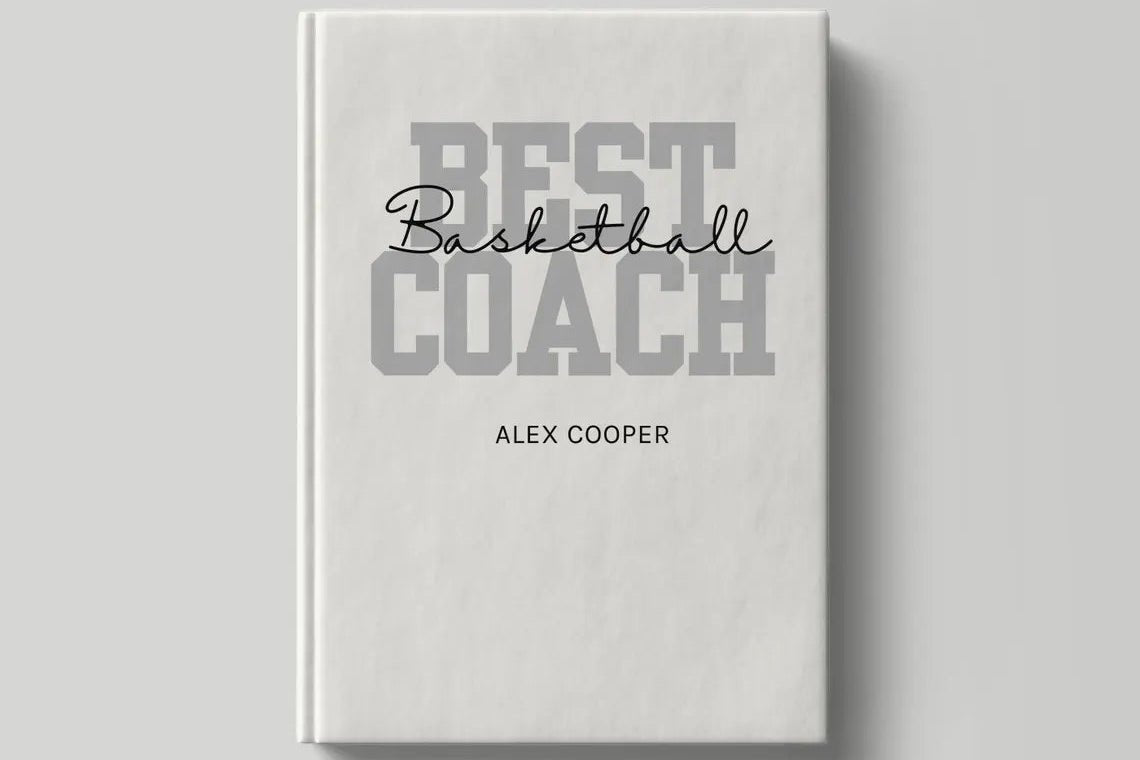 Basketball Coach Notebook - Personalized Coach Appreciation Journal - JOVILO