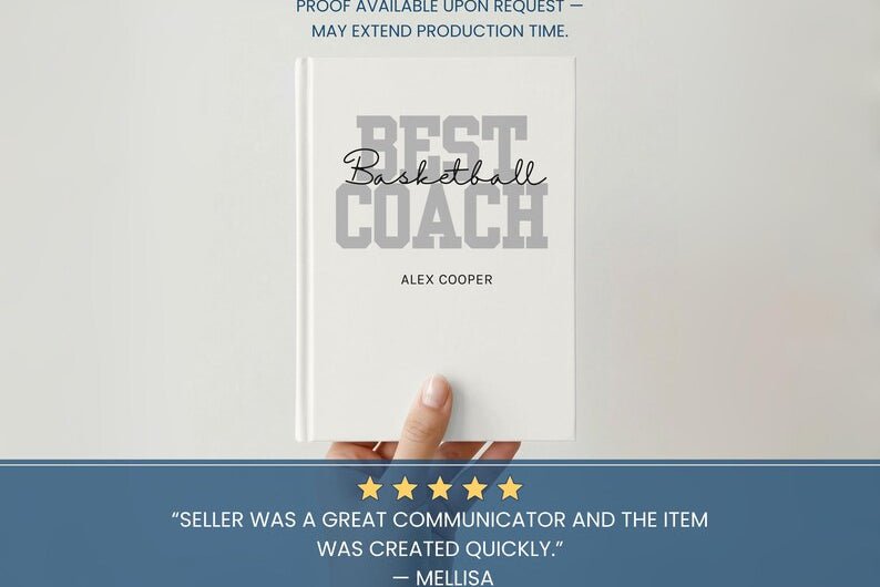 Basketball Coach Notebook - Personalized Coach Appreciation Journal - JOVILO