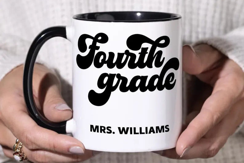 Personalized Fourth Grade Teacher Mug JOVILO