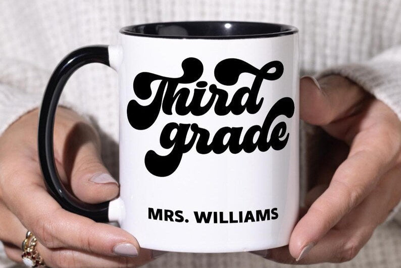 Personalized Third Grade Teacher Mug JOVILO