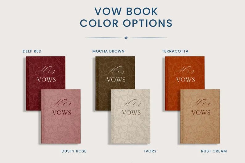 Blue Wedding Vow Books for Bride and Groom - Personalized Lace Hardcover Keepsake Set - JOVILO