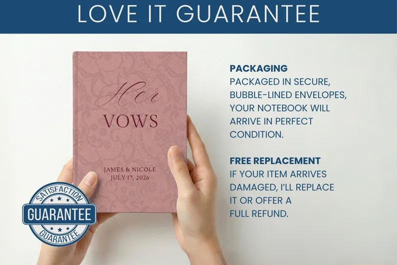 Blue Wedding Vow Books for Bride and Groom - Personalized Lace Hardcover Keepsake Set - JOVILO