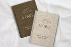 Blue Wedding Vow Books for Bride and Groom - Personalized Lace Hardcover Keepsake Set - JOVILO