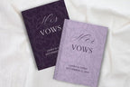 Blue Wedding Vow Books for Bride and Groom - Personalized Lace Hardcover Keepsake Set - JOVILO
