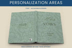 Blue Wedding Vow Books for Bride and Groom - Personalized Lace Hardcover Keepsake Set - JOVILO