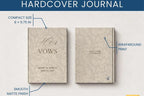 Blue Wedding Vow Books for Bride and Groom - Personalized Lace Hardcover Keepsake Set - JOVILO