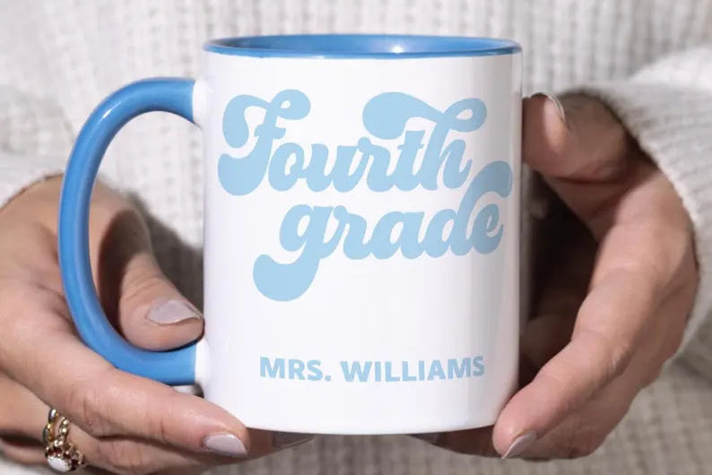 Personalized Fourth Grade Teacher Mug JOVILO
