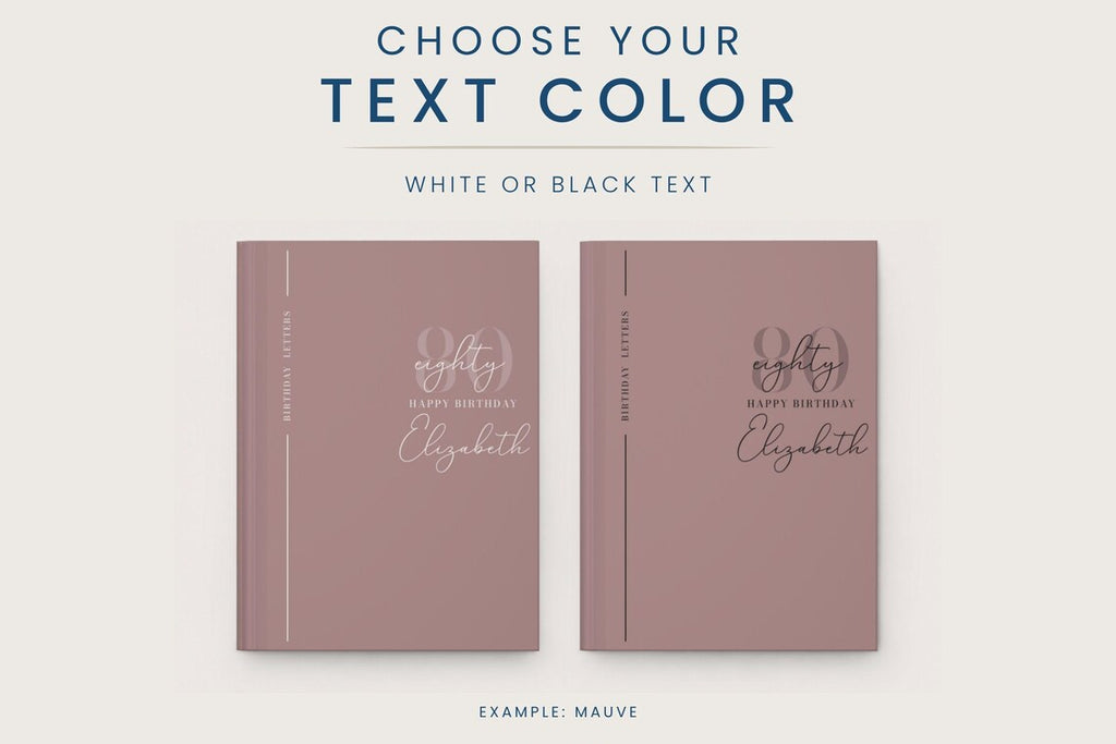 Personalized 80th Birthday Guest Book Custom Birthday Message Book Gift JOVILO