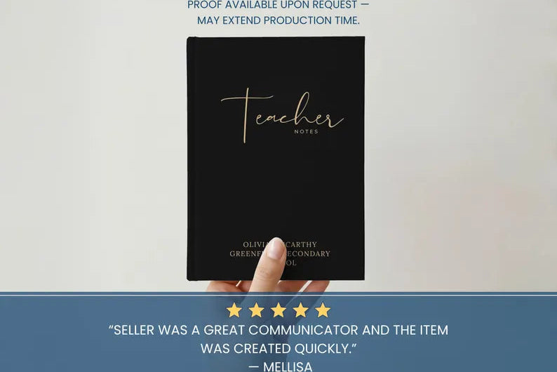 Personalized Teacher Journal Custom Teacher Notebook JOVILO