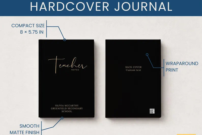 Personalized Teacher Journal Custom Teacher Notebook JOVILO