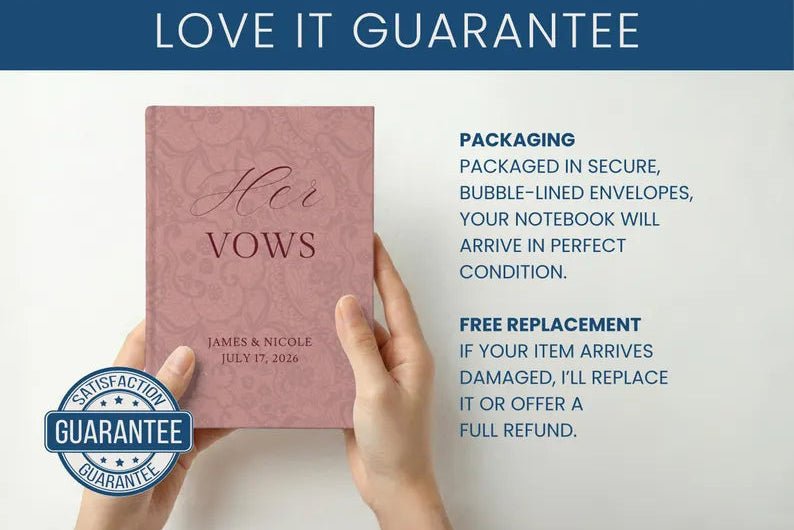 Lavender Wedding Vow Books for Marriage Ceremony - Custom His & Hers Personalized Lace Set - JOVILO