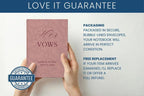 Lavender Wedding Vow Books for Marriage Ceremony - Custom His & Hers Personalized Lace Set - JOVILO