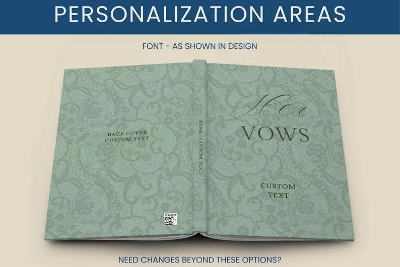 Lavender Wedding Vow Books for Marriage Ceremony - Custom His & Hers Personalized Lace Set - JOVILO