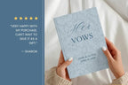 Lavender Wedding Vow Books for Marriage Ceremony - Custom His & Hers Personalized Lace Set - JOVILO