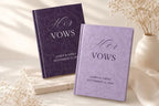 Lavender Wedding Vow Books for Marriage Ceremony - Custom His & Hers Personalized Lace Set - JOVILO