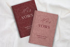 Lavender Wedding Vow Books for Marriage Ceremony - Custom His & Hers Personalized Lace Set - JOVILO