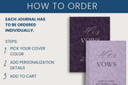 Neutral Wedding Vow Books for Marriage Ceremony - Personalized Hardcover Lace Vow Book - JOVILO