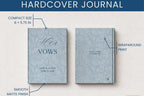 Neutral Wedding Vow Books for Marriage Ceremony - Personalized Hardcover Lace Vow Book - JOVILO