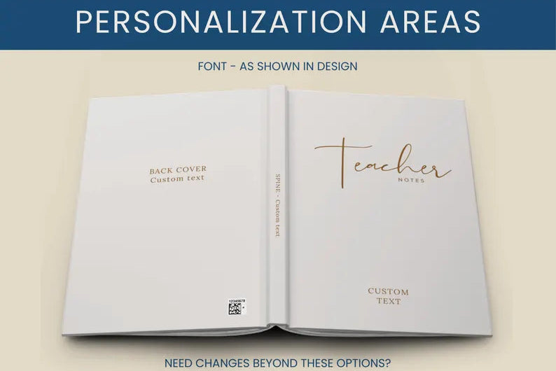 Personalized Teacher Journal Custom Teacher Notebook JOVILO