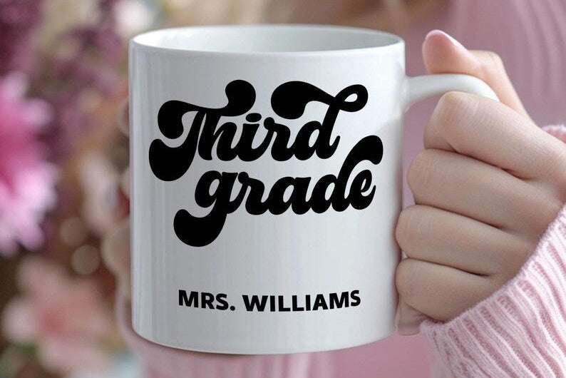 Personalized 3rd Grade Teacher Mug - Custom Name Gift - JOVILO