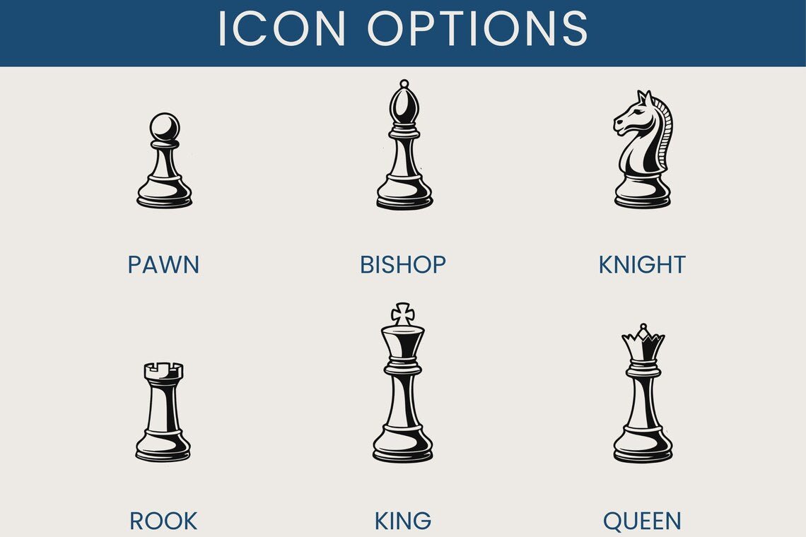 Personalized Chess Notebook - Custom Name & Chess Piece - JOVILO