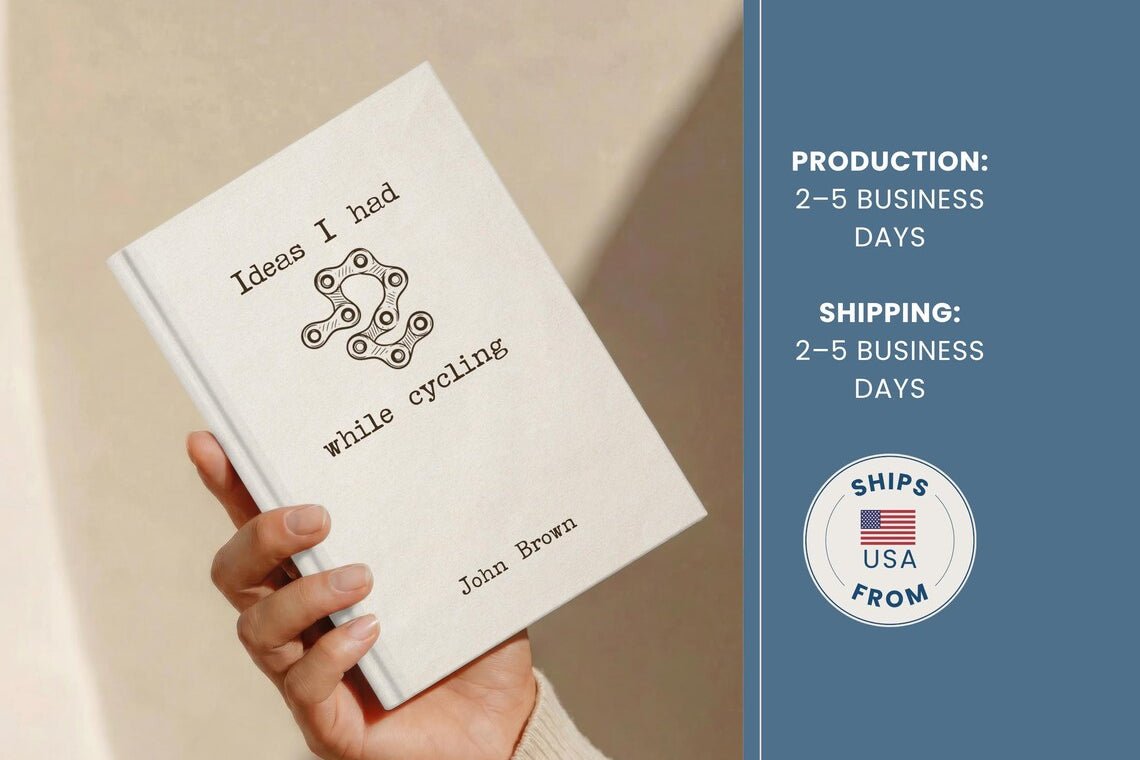 Personalized Cycling Journal/Notebook – Custom Name Gift for Cyclist - JOVILO