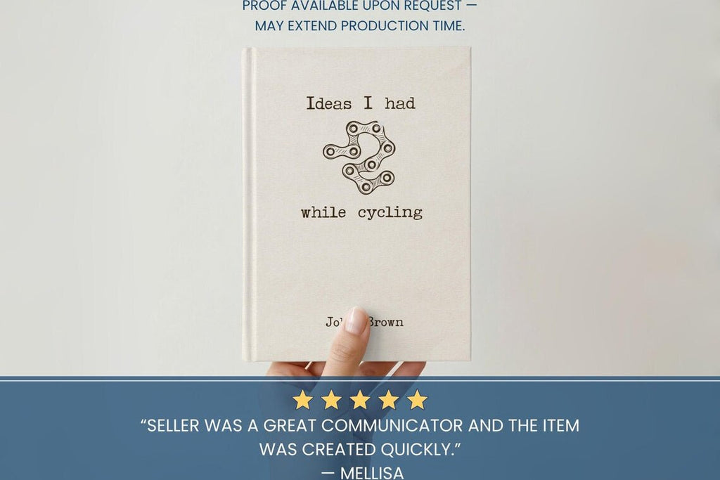 Personalized Cycling Journal/Notebook – Custom Name Gift for Cyclist - JOVILO