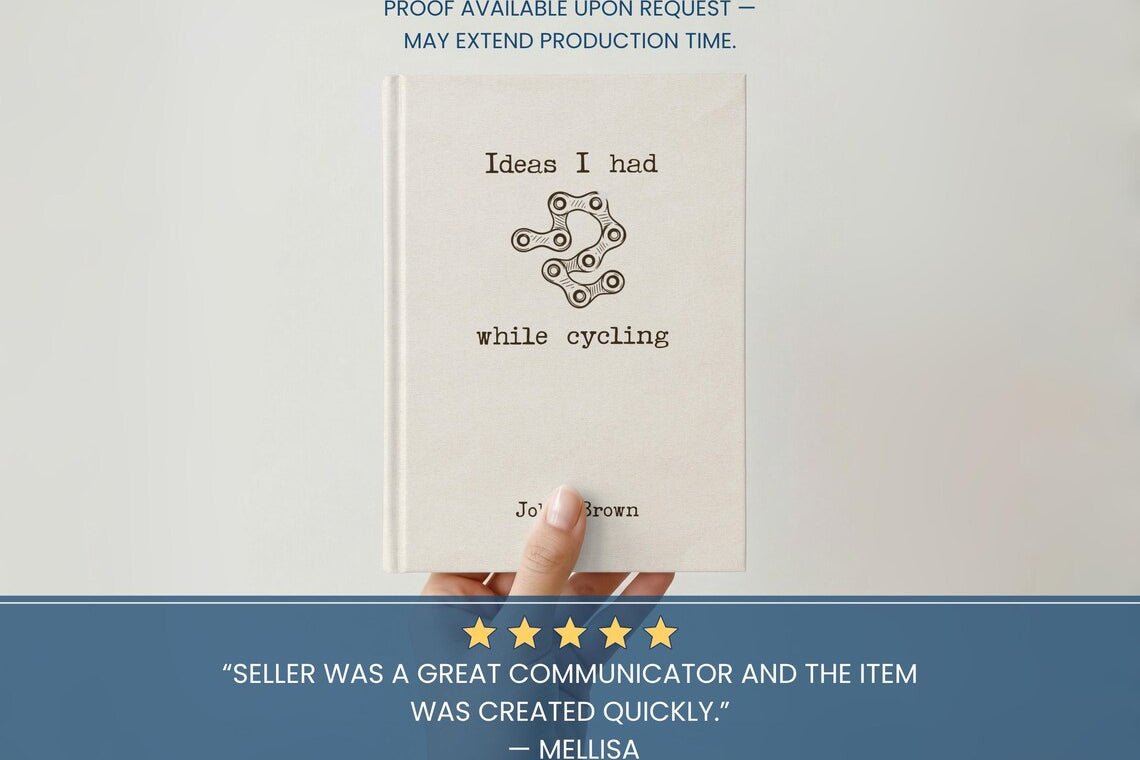 Personalized Cycling Journal/Notebook – Custom Name Gift for Cyclist - JOVILO