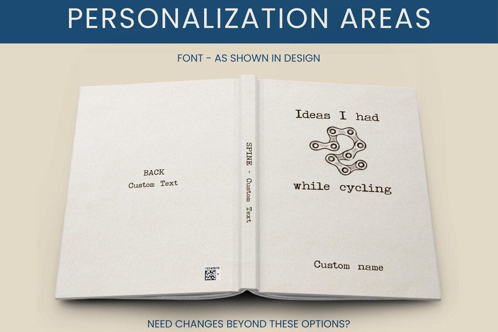 Personalized Cycling Journal/Notebook – Custom Name Gift for Cyclist - JOVILO