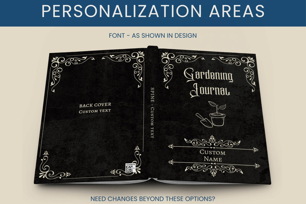 Personalized Garden Journal/Notebook – Custom Name Gardening Diary - JOVILO
