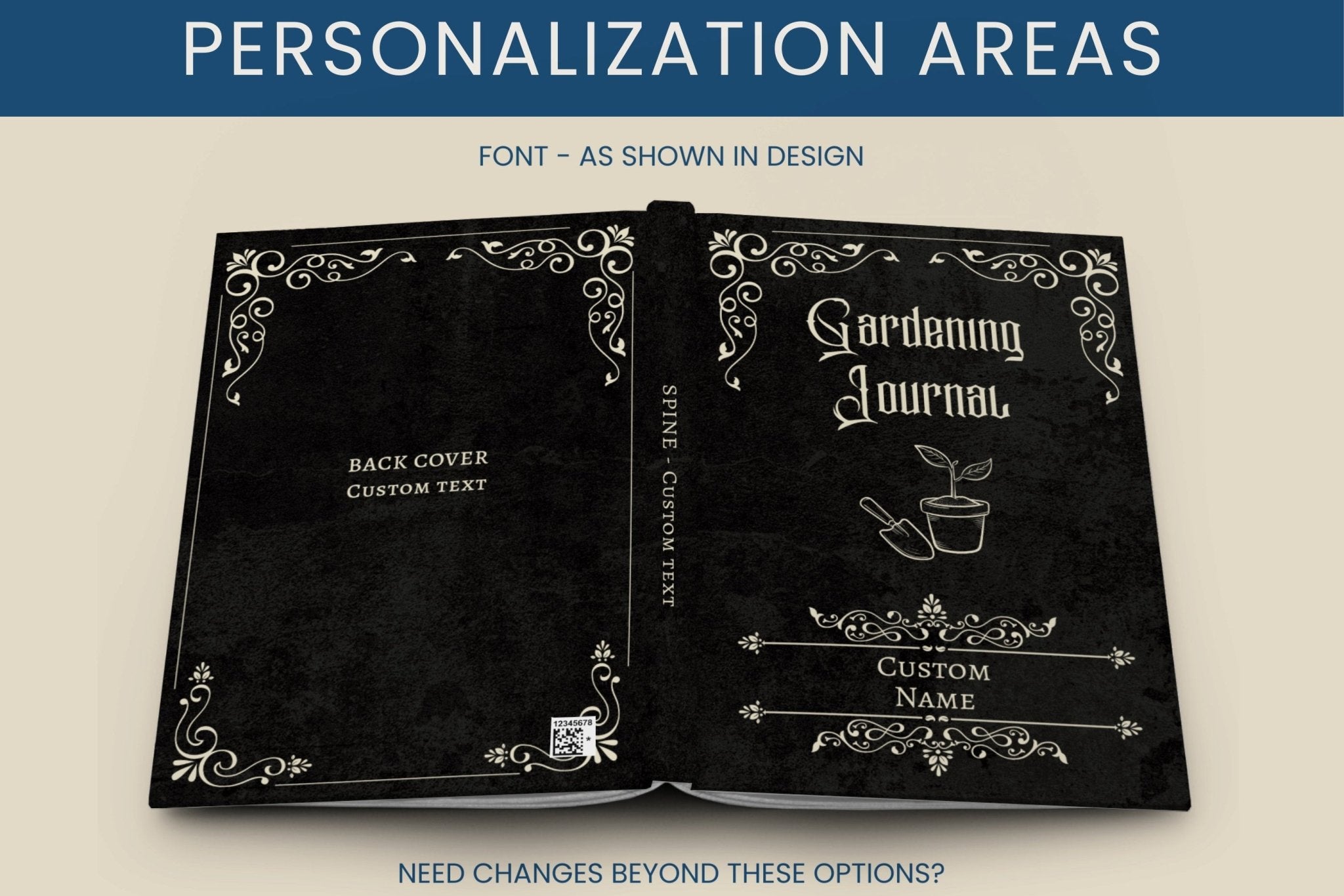Personalized Garden Journal/Notebook – Custom Name Gardening Diary - JOVILO