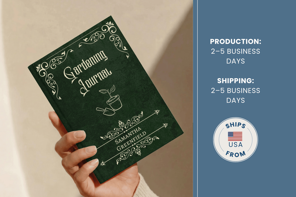 Personalized Garden Journal/Notebook – Custom Name Gardening Diary - JOVILO