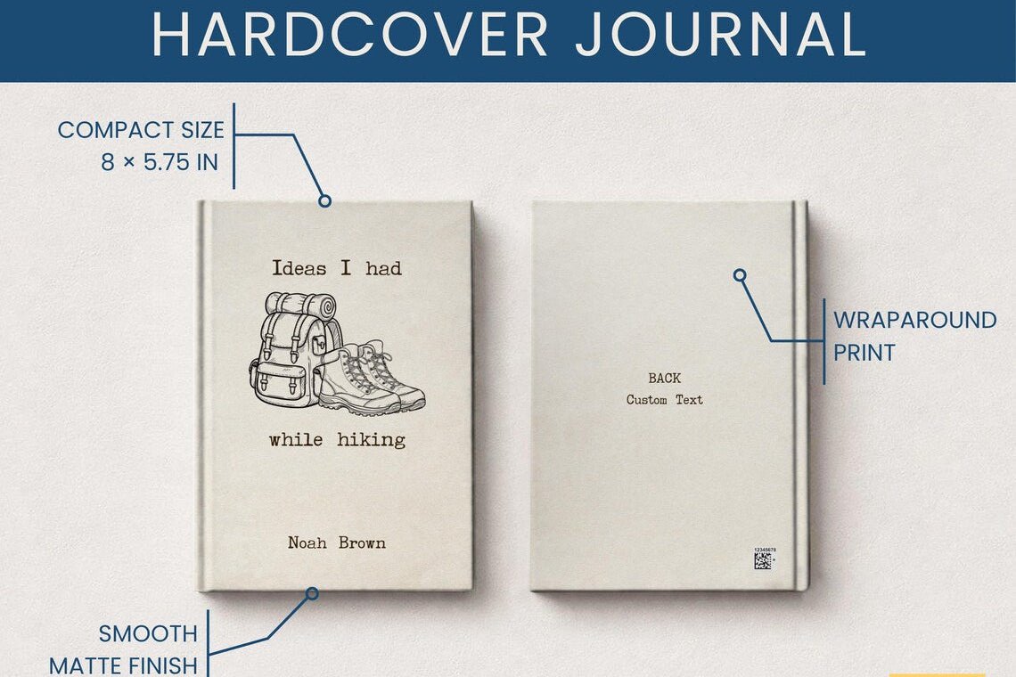 Personalized Hiking Journal – Custom Name Gift for Hiker - JOVILO