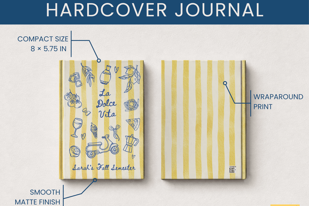 Personalized Italy Travel Journal Notebook - Custom Name Diary - JOVILO