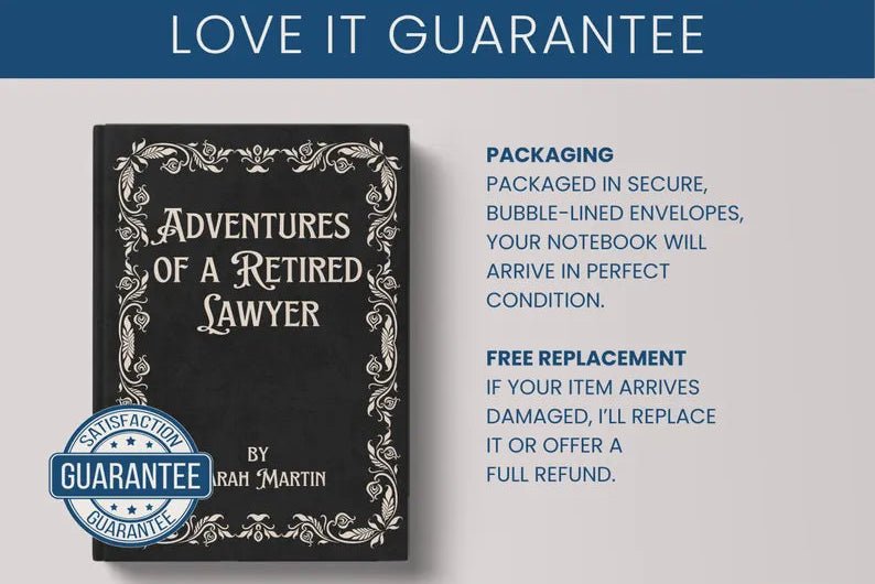 Personalized Journal for Retiring Lawyer - Unique Gift Idea for Retiring Attorney - JOVILO