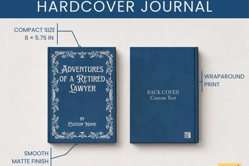 Personalized Journal for Retiring Lawyer - Unique Gift Idea for Retiring Attorney - JOVILO