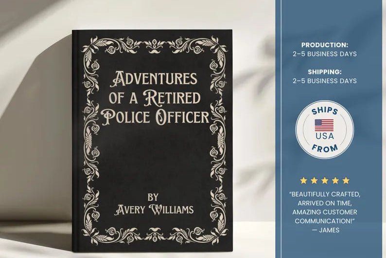 Personalized Journal for Retiring Police Officer - Custom Name Journal for Police Officer - JOVILO