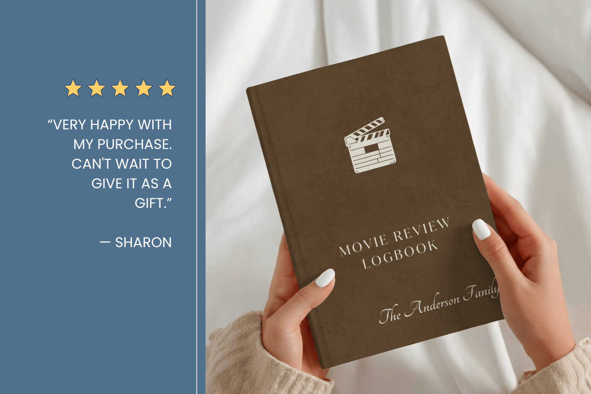 Personalized Movie Review Journal/Notebook - Gift for Film Lovers - JOVILO