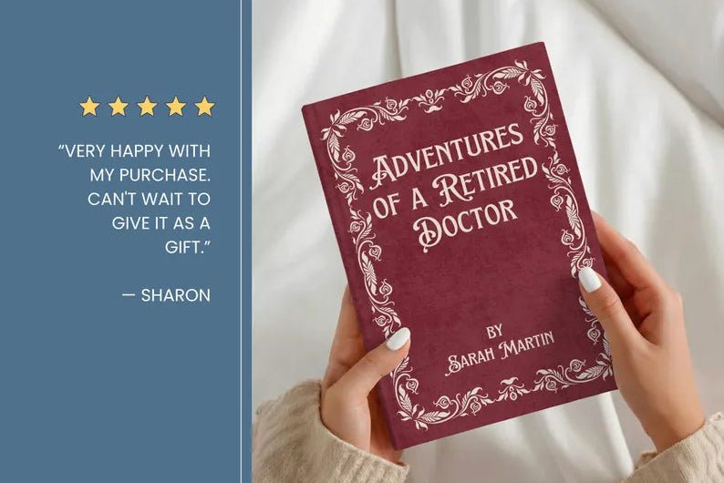 Personalized Retirement Book Gift for Doctor - Custom Name Journal for Retiring Doctor - JOVILO