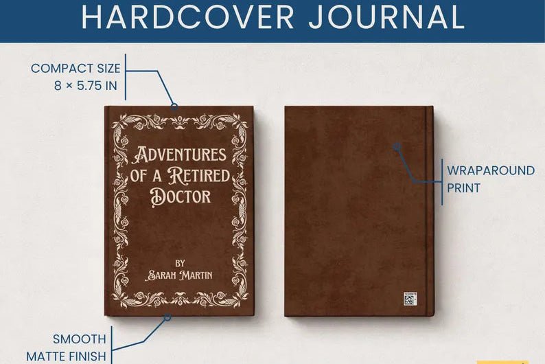 Personalized Retirement Book Gift for Doctor - Custom Name Journal for Retiring Doctor - JOVILO