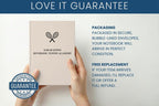 Personalized Tennis Journal - Custom Hardcover Notebook for Players and Coaches - JOVILO