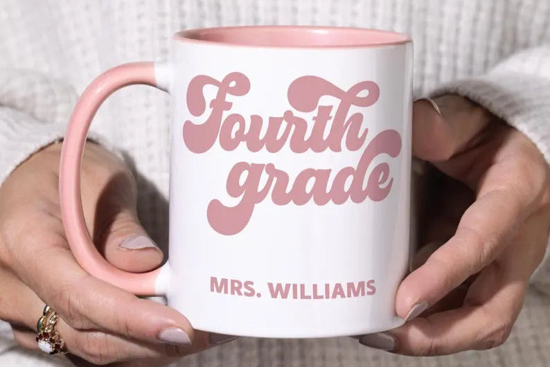 Personalized Fourth Grade Teacher Mug JOVILO