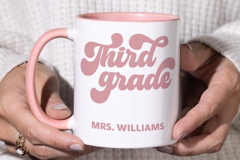 Personalized Third Grade Teacher Mug JOVILO