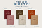 Red Wedding Vow Books for Marriage Ceremony - Personalized His & Hers Hardcover Lace Set - JOVILO