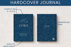 Red Wedding Vow Books for Marriage Ceremony - Personalized His & Hers Hardcover Lace Set - JOVILO