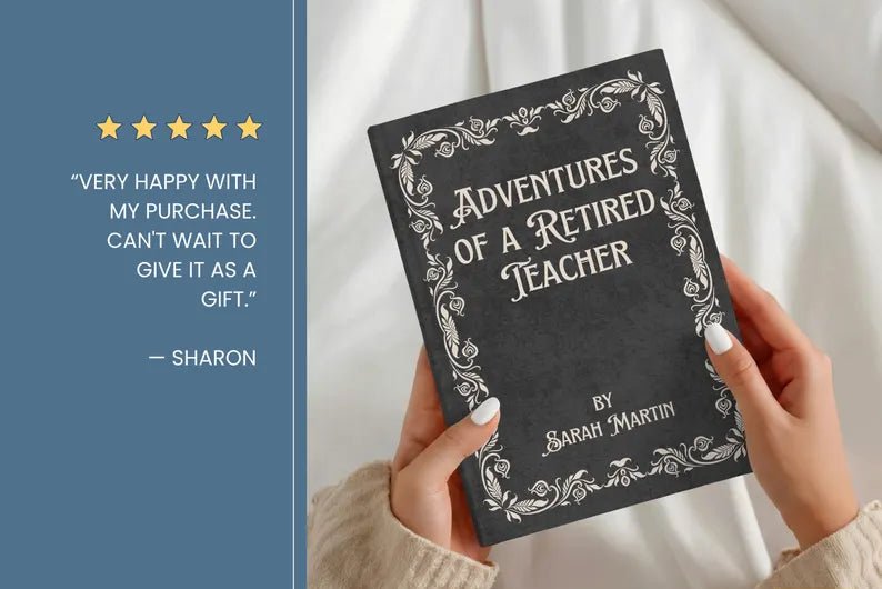 Teacher Retirement Notebook - Personalized Teacher Keepsake Book - JOVILO