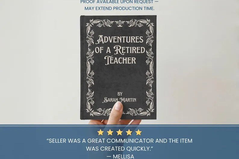 Teacher Retirement Notebook - Personalized Teacher Keepsake Book - JOVILO